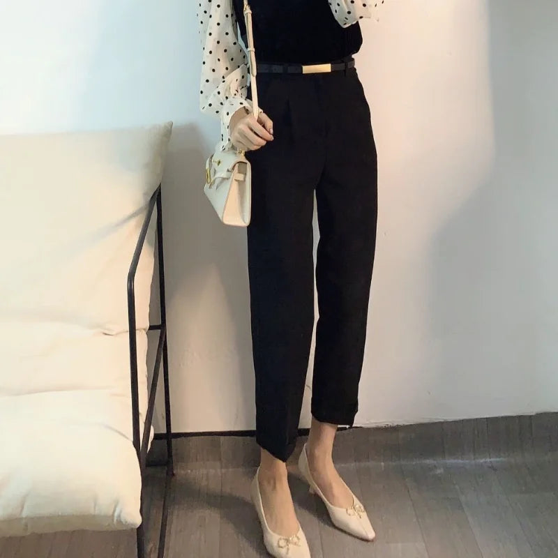 Calças casuais de verão elegantes, moda feminina