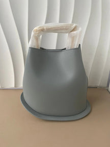 New Cowhide Genuine Leather Minority Korea Handbags Commuter Women Simple All-match Bucket Large Capacity Advanced Shoulder Bag
