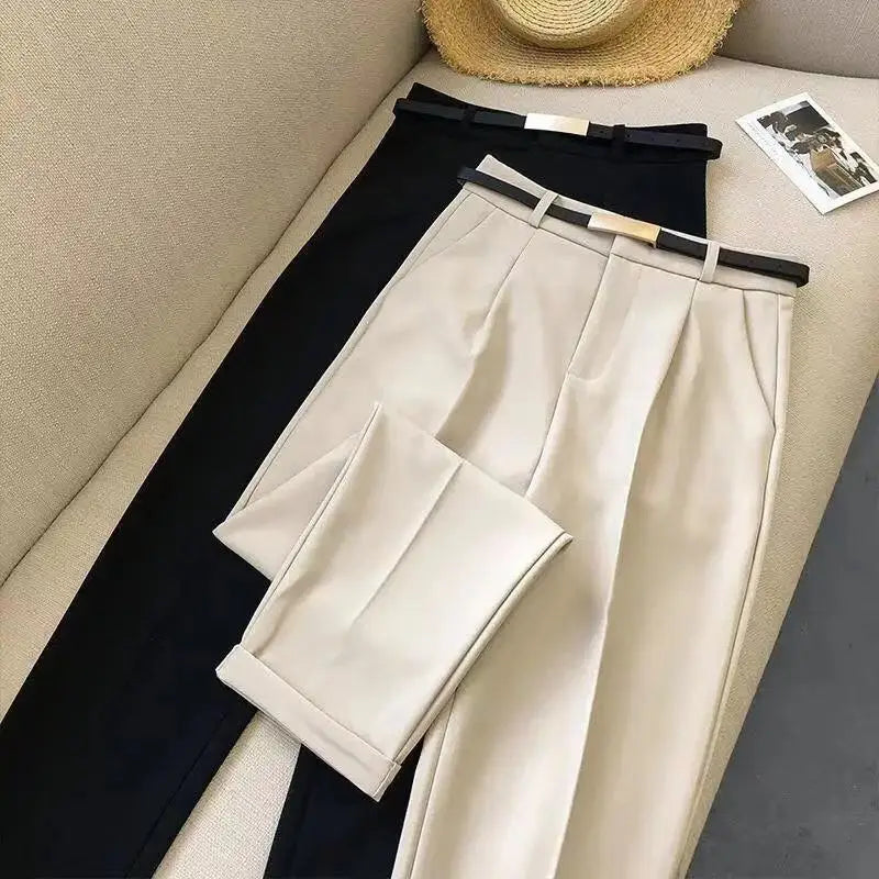Calças casuais de verão elegantes, moda feminina