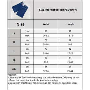 Shorts jeans retrô Y2K femininos com bordados de desenho animado na altura do joelho, jeans largos, calças curtas masculinas, SJ ou torrada