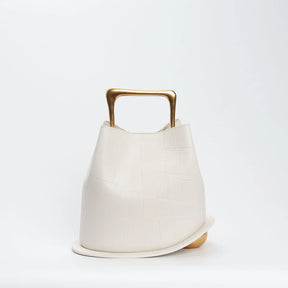 New Cowhide Genuine Leather Minority Korea Handbags Commuter Women Simple All-match Bucket Large Capacity Advanced Shoulder Bag